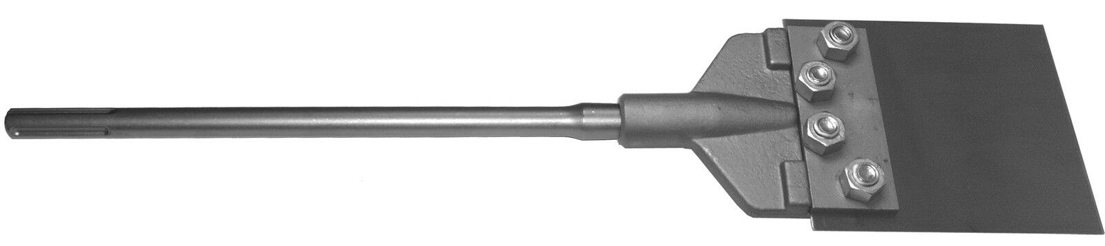 

6-Inch Wide Floor Scraper System SDS-Max w SureLock Fasteners Champion Chisel