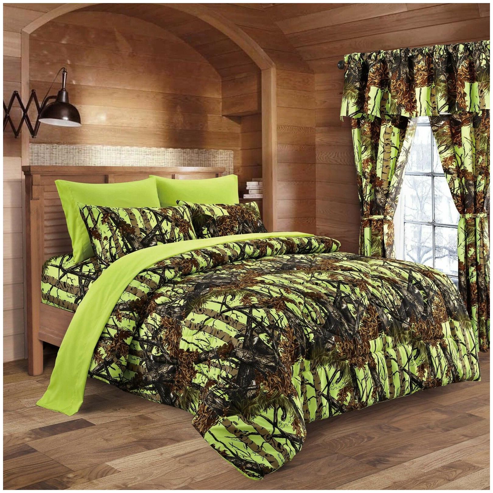Buy 6 Pc Sheets Pillowcases Lime Camo King Bedding Sheet Pillow