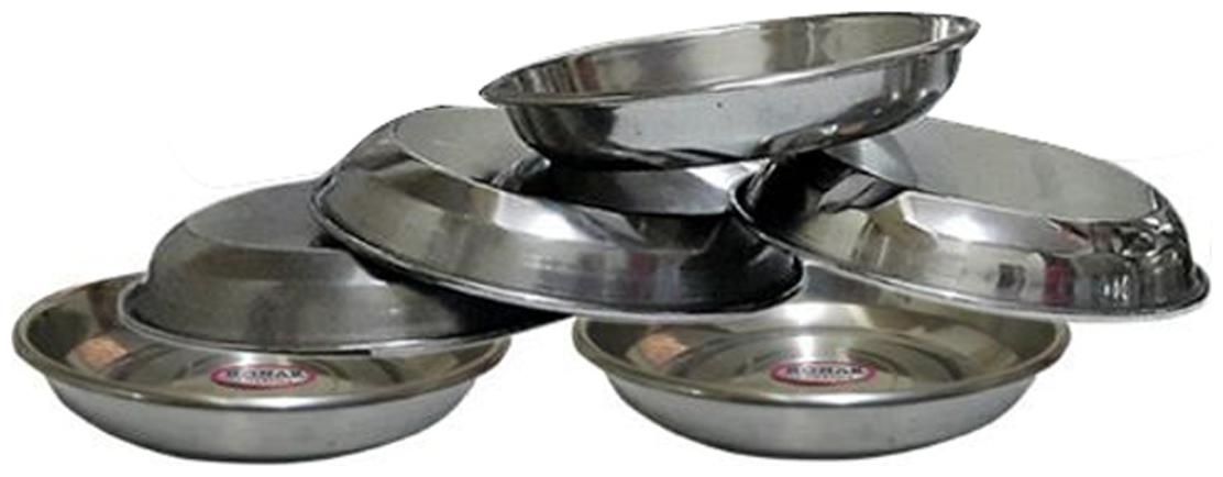 

6 pcs stainless steel dessert plates