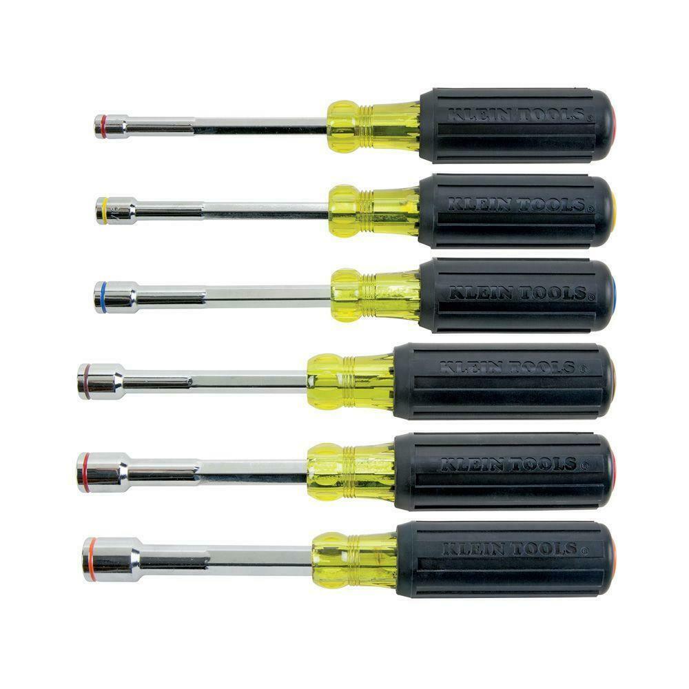 

6- Piece Heavy Duty Nut Driver Set With 4 In Full Hollow Shaft - Cushion Grip H