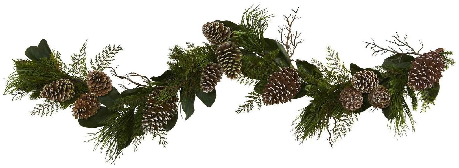 

6 Pine Cone and Pine Artificial Garland