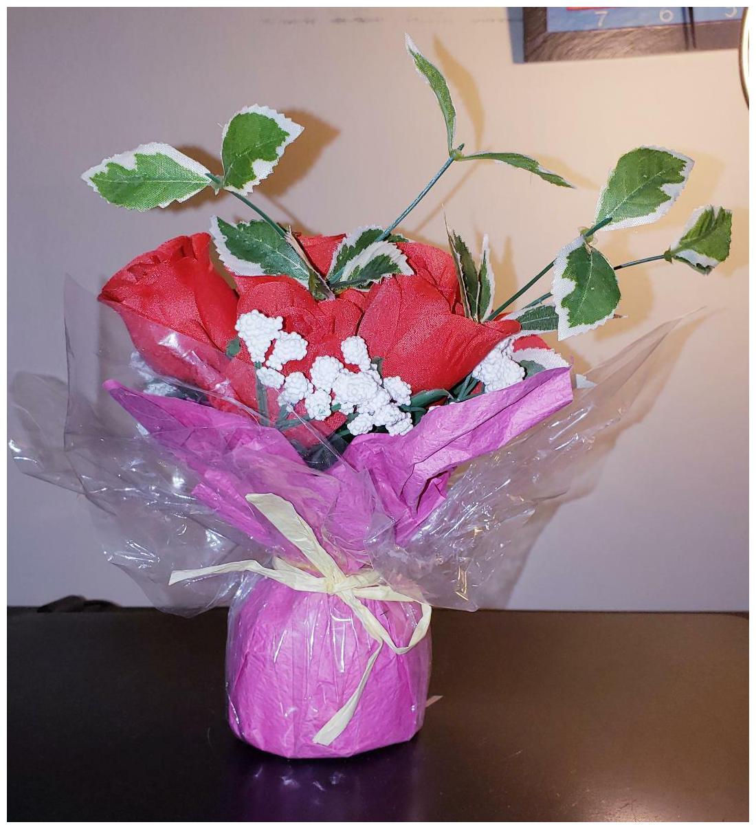 

6 Red Roses Bouquet to last Forever Perfect Gift