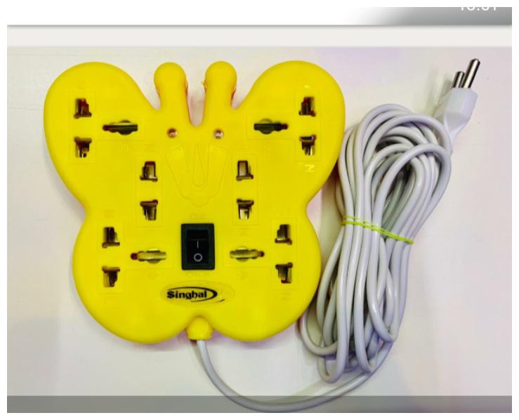 

Lamps Of India Multi Pin Assorted Extension Board ( 2 m 6 Socket 1 Switches)