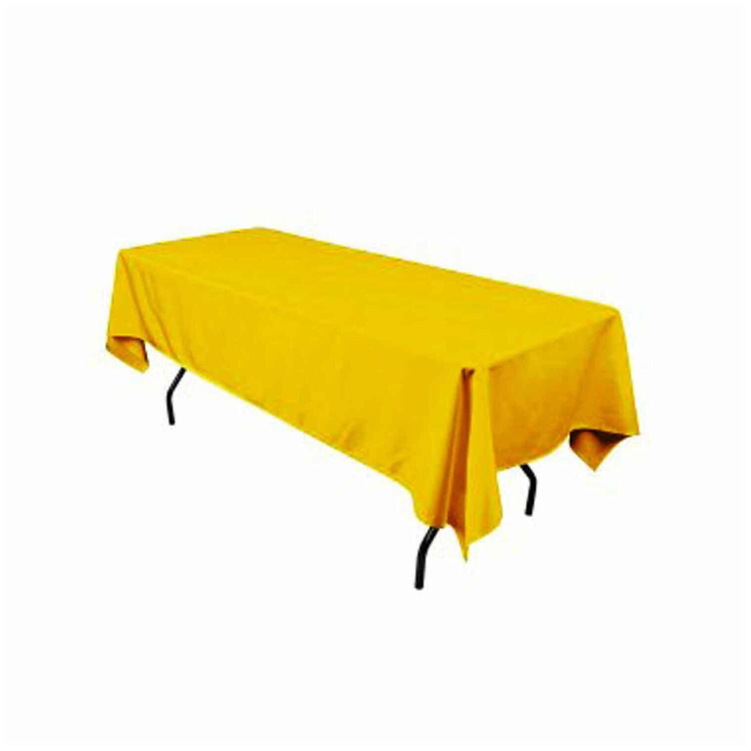 

60 x 90 Yellow Rectangular Tablecloth For Hotel Restaurant Wedding Banquet