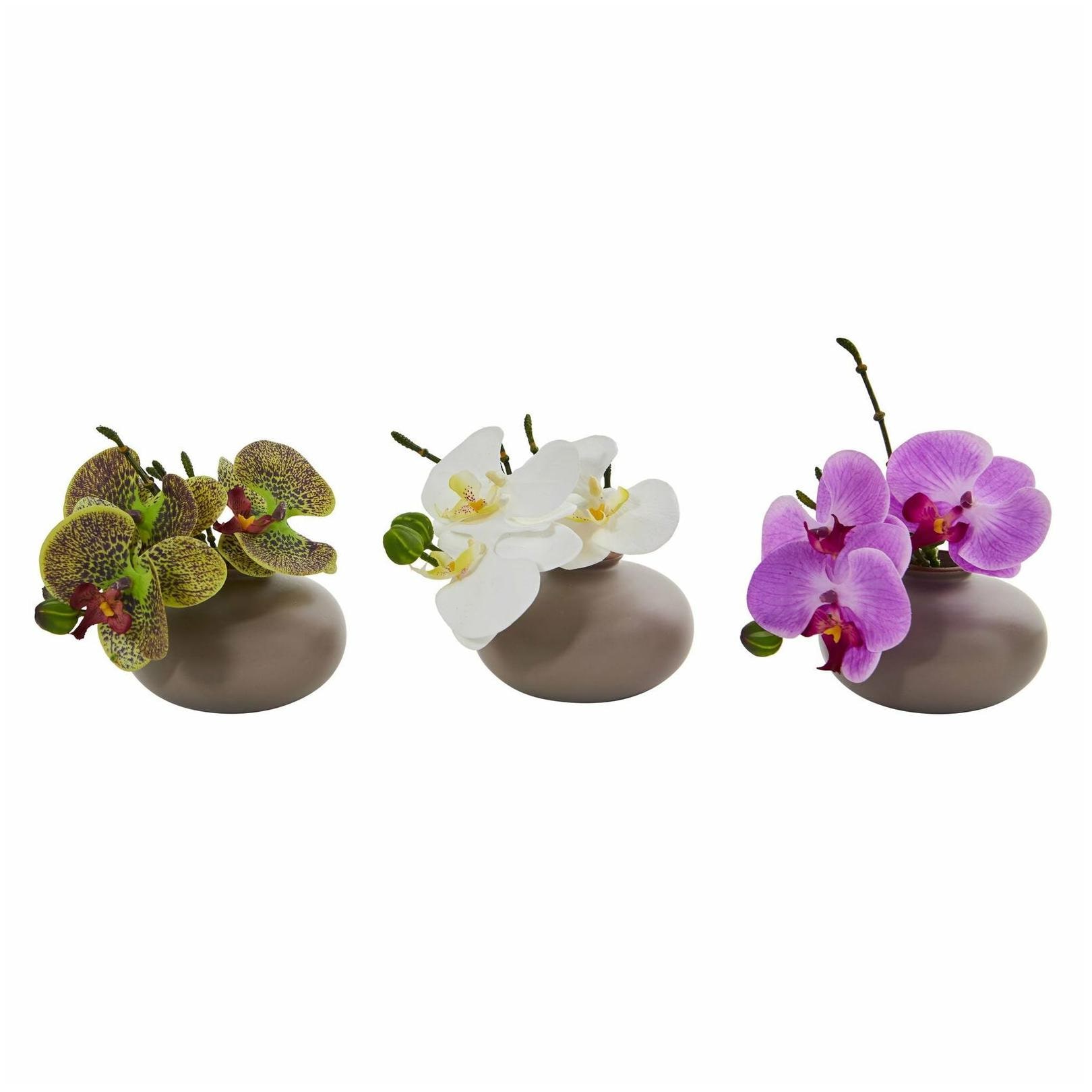 

7 Phalaenopsis Orchid Artificial Arrangement (Set of 3)