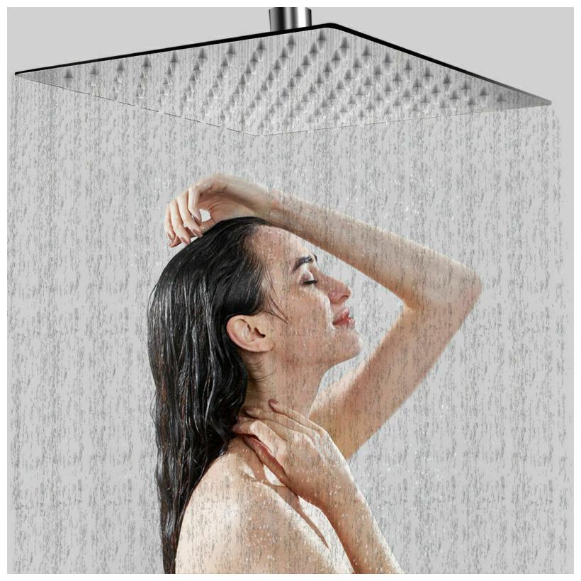 

8 Stainless Steel Rainfall Bathroom Top Ceiling Sprayer Square Rain Shower Head