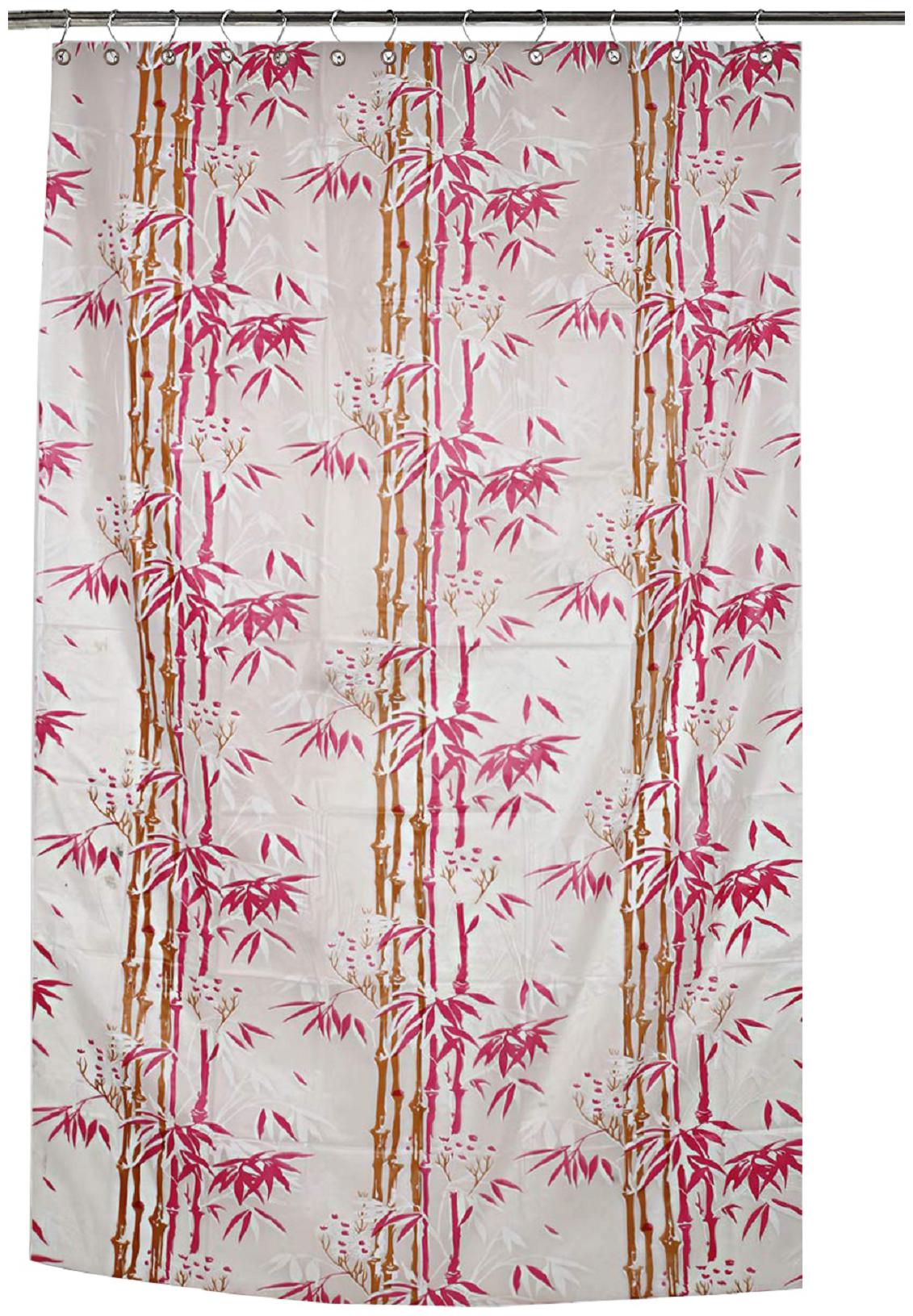

A H ENTERPRISES PVC Door Blackout Pink Shower Curtain ( Eyelet Closure Floral )