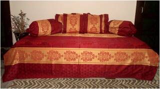 A & H ENTERPRISES Silk Printed Single Size Diwan Sets - Pack of 8