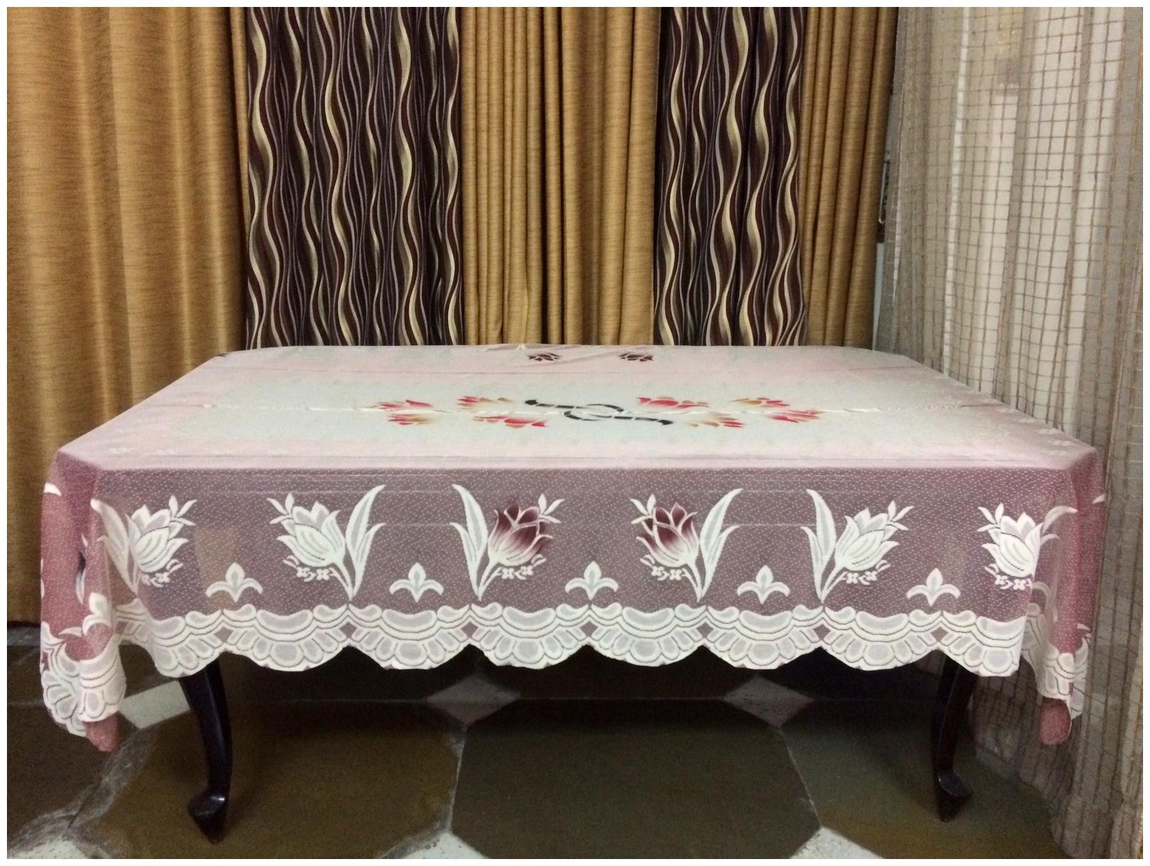 

A H Enterprises Polyester 6 Seater Table Cover For Dining Table