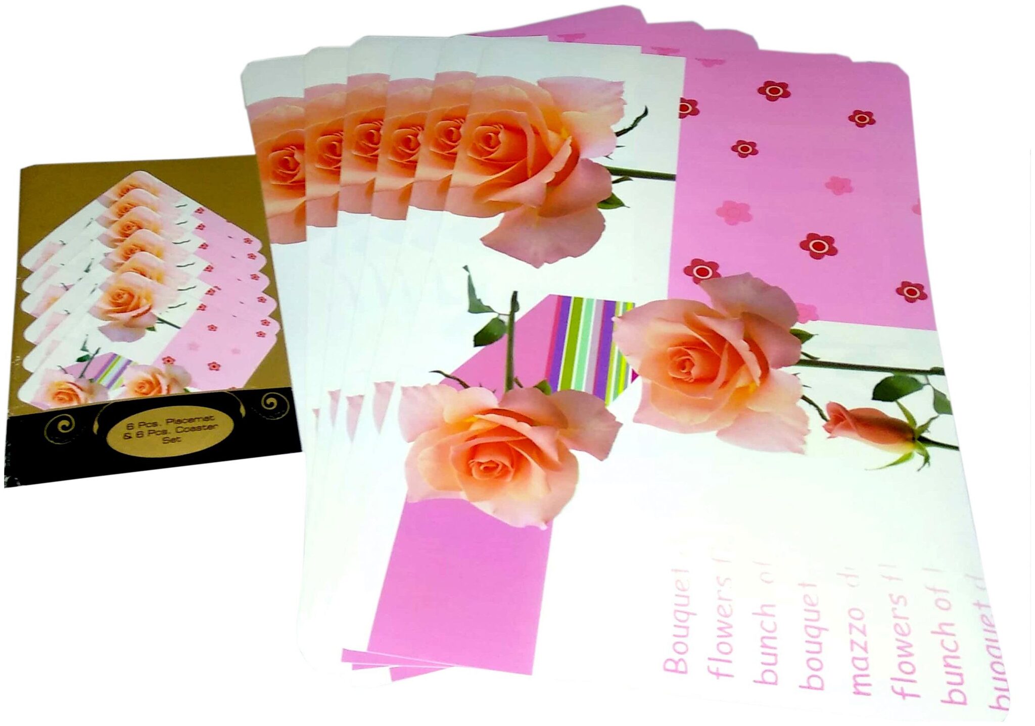 

A H Enterprises Plastic Dining Table Placemats Table Mats with 6 Coasters