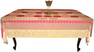 A&H Polyester 6 Seater Floral Dining Table Cover Tablecloth Table Protector,6-8 Seater