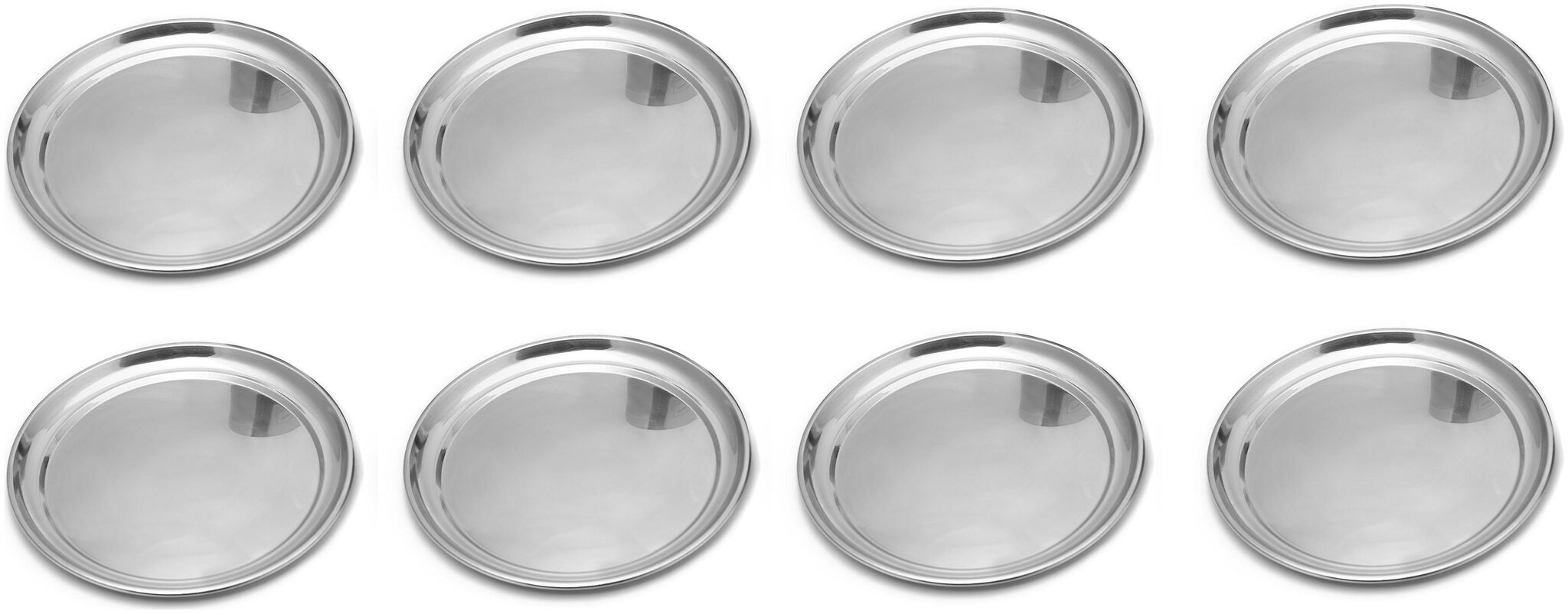 

A H Stainless Steel Heavy Guage With Mirror Finish Dinner Plates