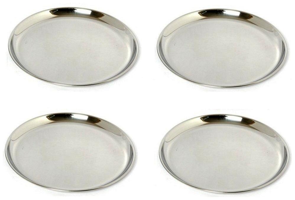 

A H Stainless Steel Heavy Guage With Mirror Finish Dinner Plates