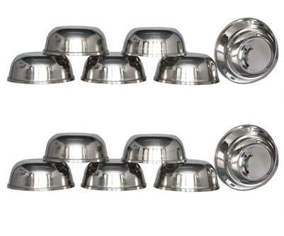 A Plus Set of 12 Stainless Steel Elegent Bowl Vati,Steel Katori