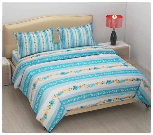 

Aashiyana Sajona Cotton Floral Double Size Bedsheet 130 TC ( 1 Bedsheet With 2 Pillow Covers Multi )