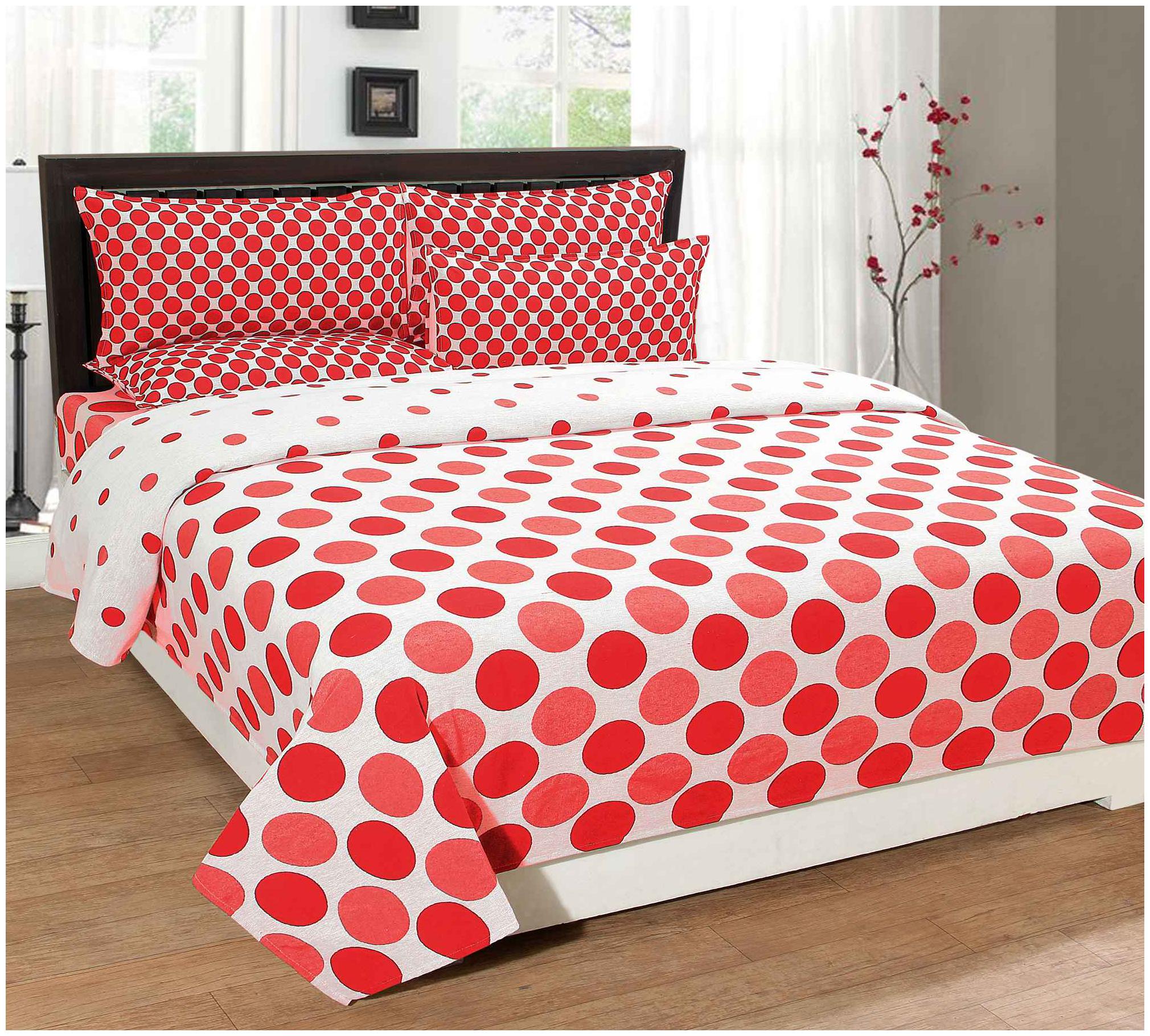 

Aazeem Cotton Abstract Double Size Bedsheet 110 TC ( 1 Bedsheet With 2 Pillow Covers Multi )