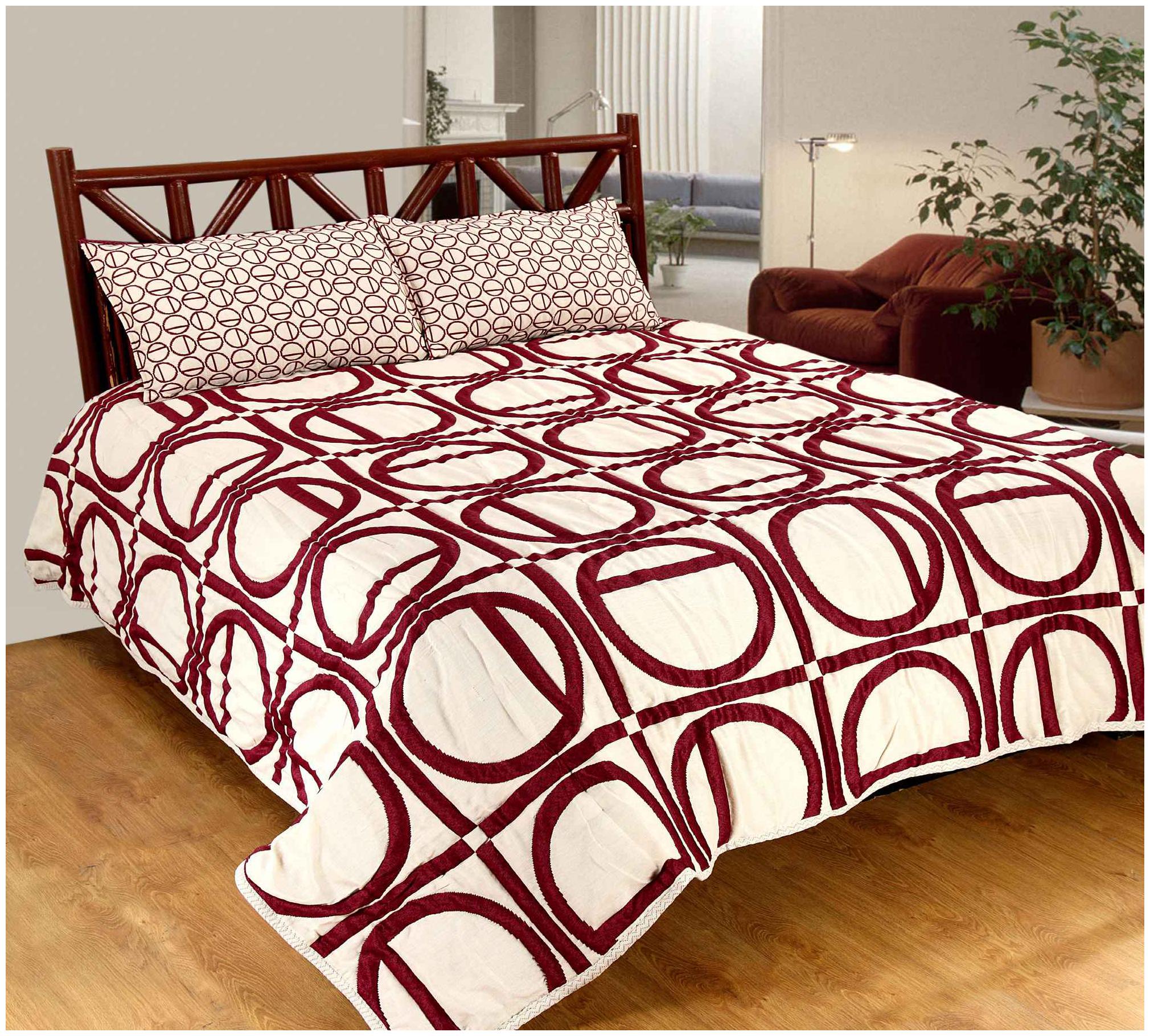

Aazeem Cotton Abstract Double Size Bedsheet 110 TC ( 1 Bedsheet With 2 Pillow Covers Multi )
