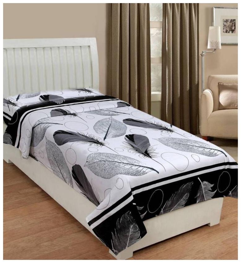 

AAZEEM Cotton polyester Single bedsheet (Topsheet)