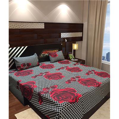 

AAZEEM Cotton double bedsheet with 2 Pillow Covers