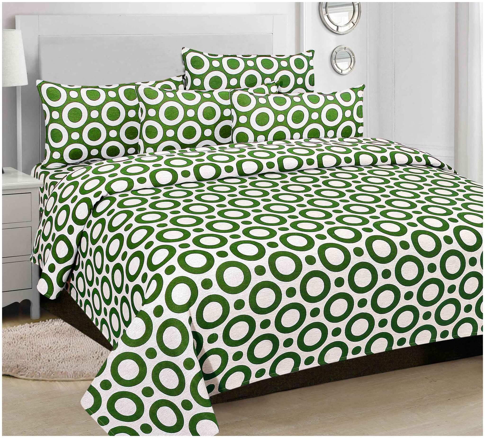 

Aazeem Cotton Abstract Double Size Bedsheet 110 TC ( 1 Bedsheet With 2 Pillow Covers Multi )