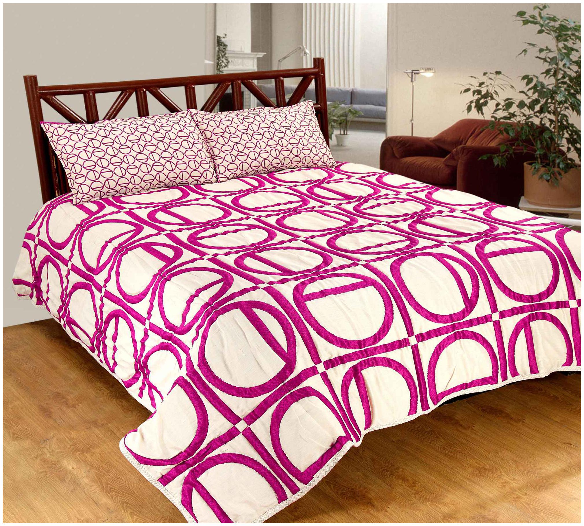 

Aazeem Cotton Abstract Double Size Bedsheet 110 TC ( 1 Bedsheet With 2 Pillow Covers Multi )