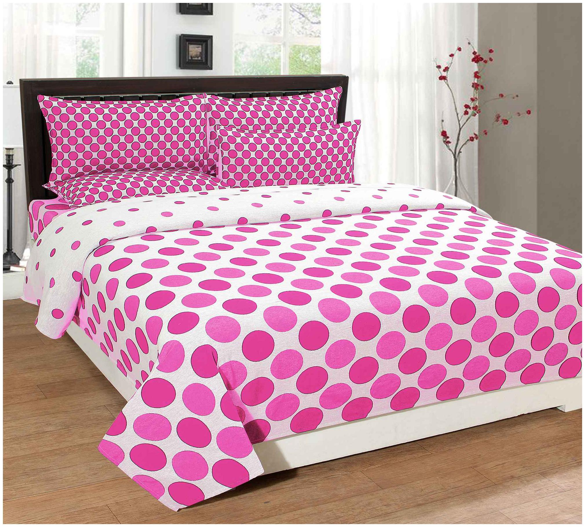 

Aazeem Cotton Abstract Double Size Bedsheet 110 TC ( 1 Bedsheet With 2 Pillow Covers Multi )