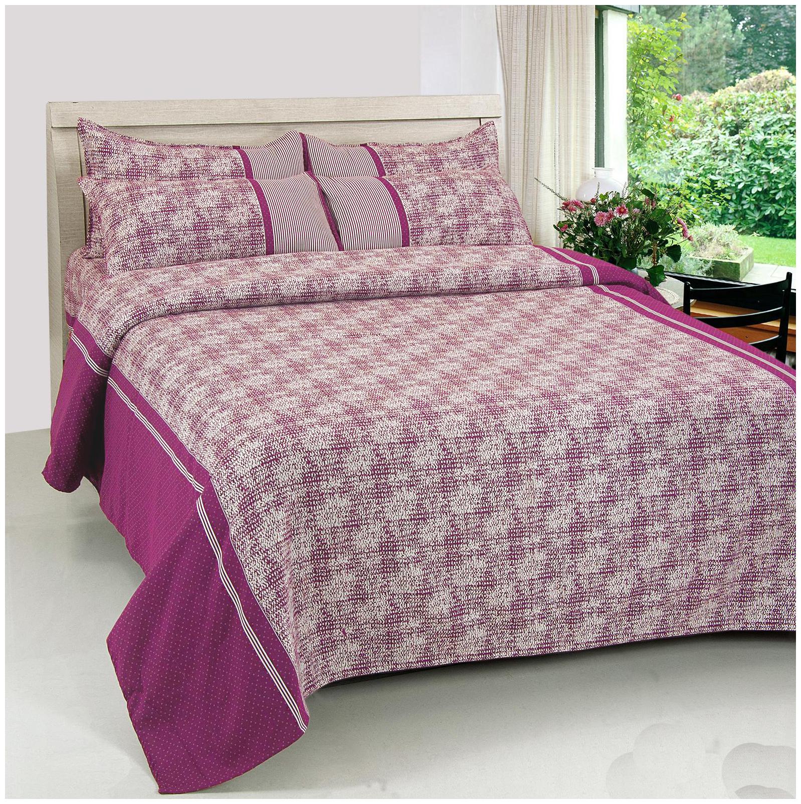 

Aazeem Cotton Abstract Double Size Bedsheet 110 TC ( 1 Bedsheet With 2 Pillow Covers Multi )