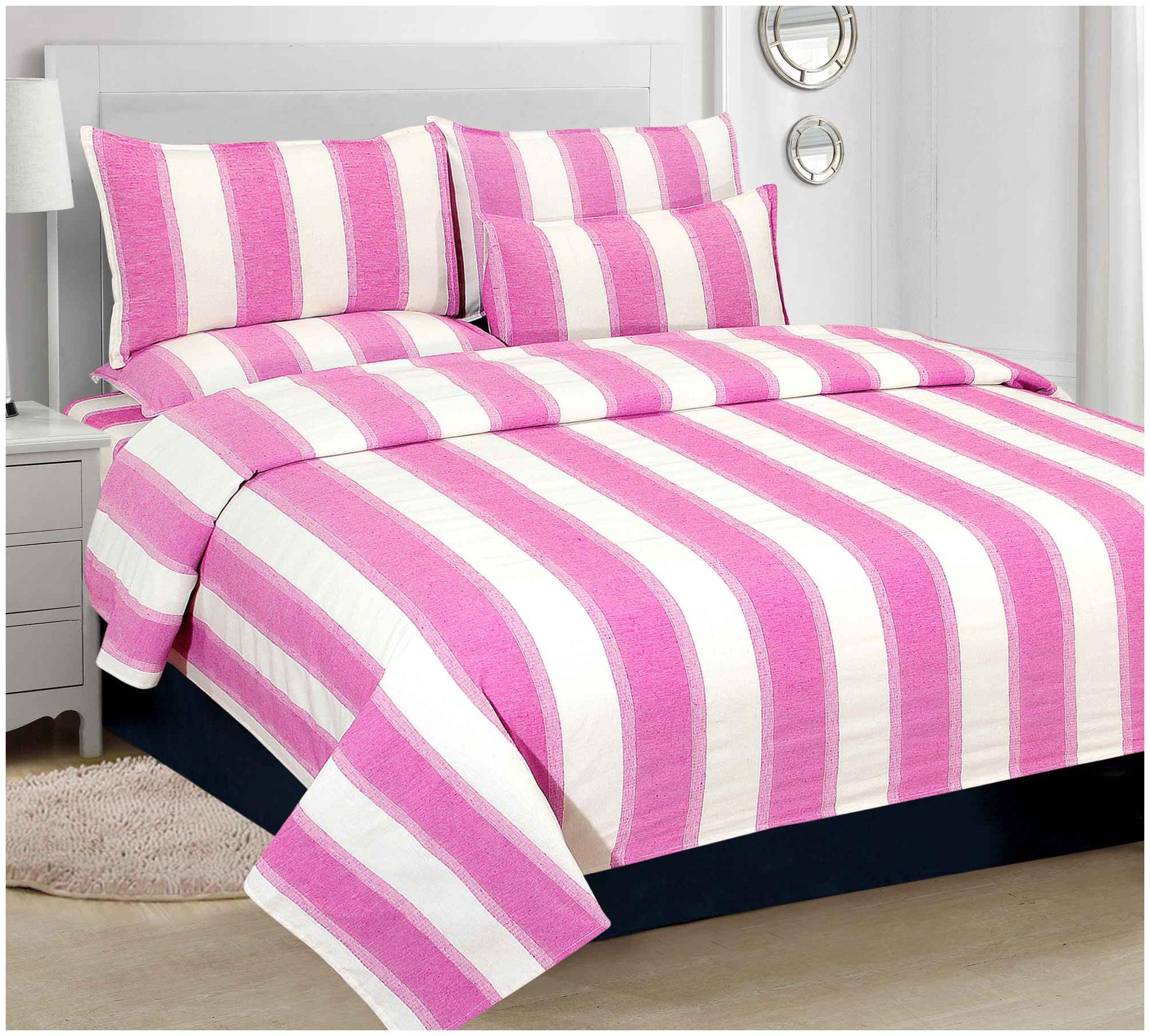 

Aazeem Cotton Abstract Double Size Bedsheet 110 TC ( 1 Bedsheet With 2 Pillow Covers Multi )