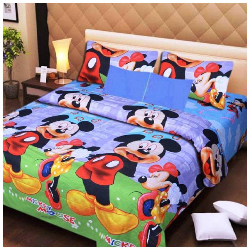 

Aazeem Poly Cotton Double Bedsheet with 2 Pillow Covers