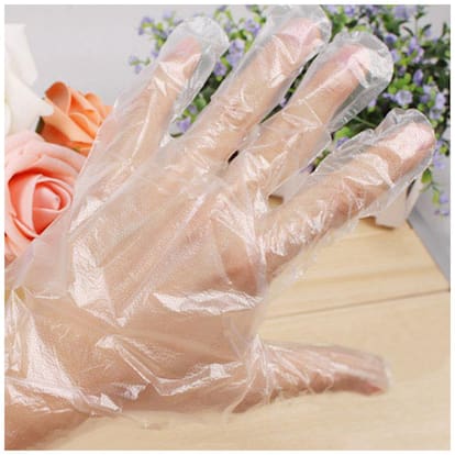 ab ware DISPOSABLE HAND SAFETY TRANSPARENT GLOVES - 100 pcs