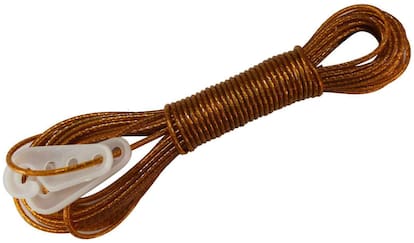 ab ware PVC Coated Steel Anti-Rust Wire Rope Washing Line Clothesline with 2 Plastic Hooks