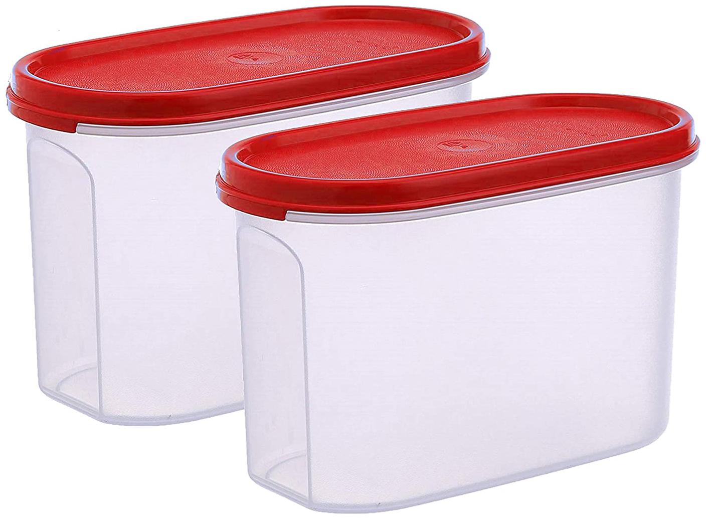 

Abode 2200 ml Red Plastic Container Set - Set of 2