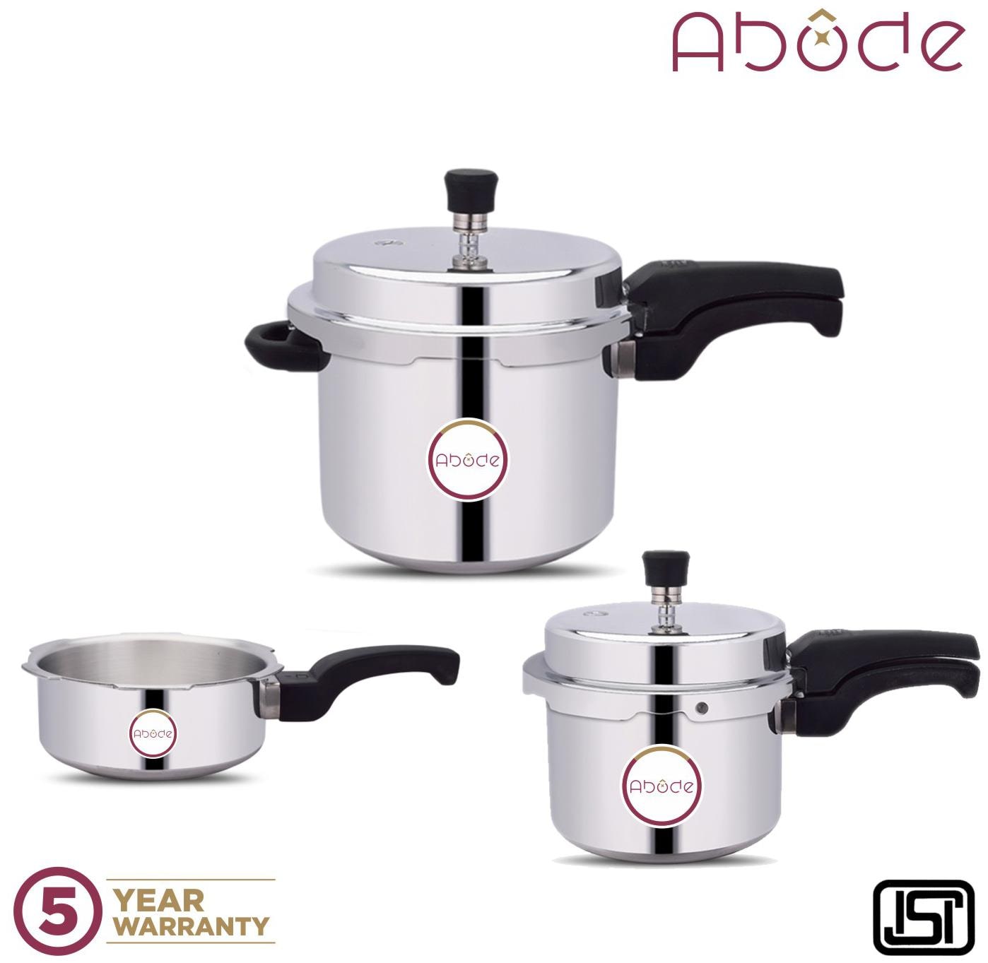 

Abode Pressure Cooker - 2L 3L and 5L Aluminium (Without Induction)