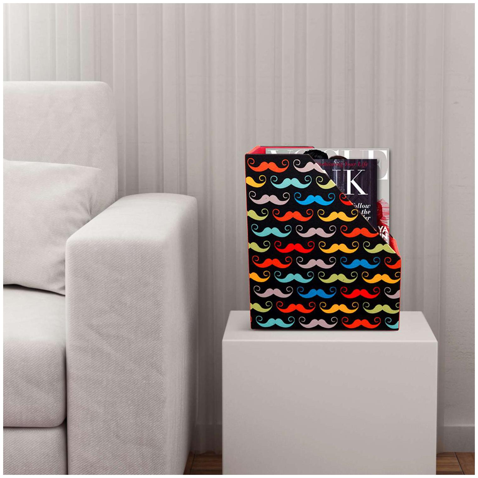 

Abstract Black MDF Magazine Rack
