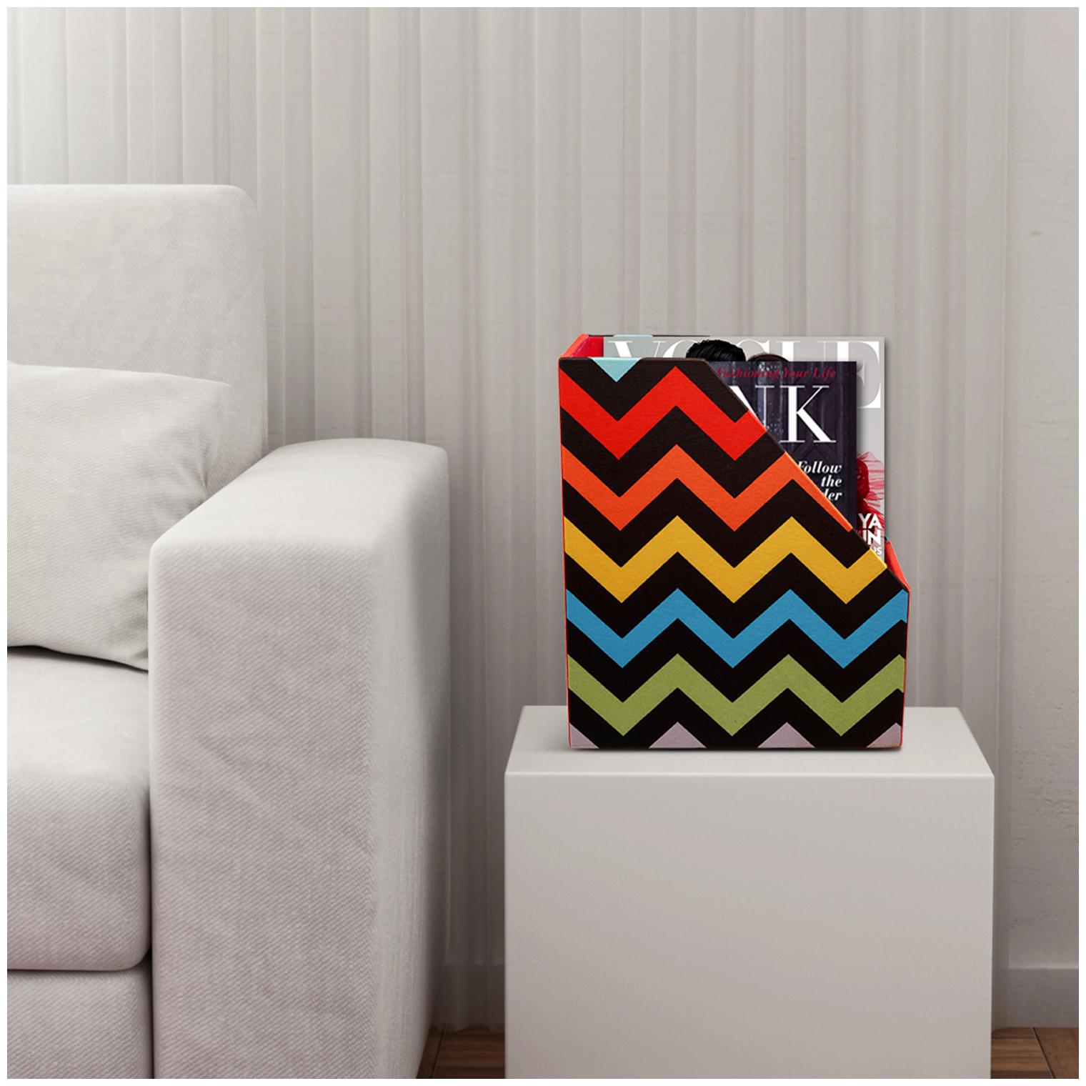 

Abstract Black MDF Magazine Rack