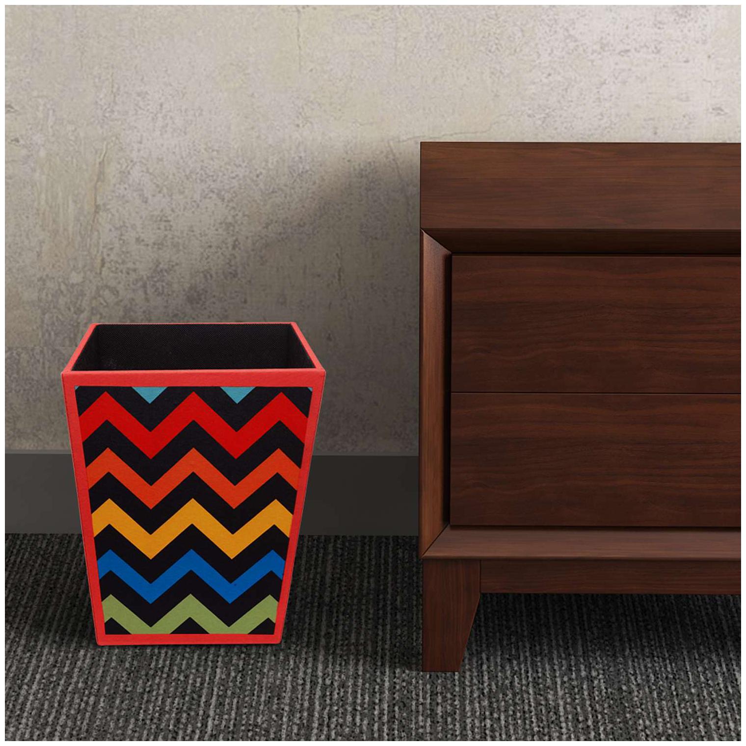 

Abstract Black 11 5L MDF Wood Bin