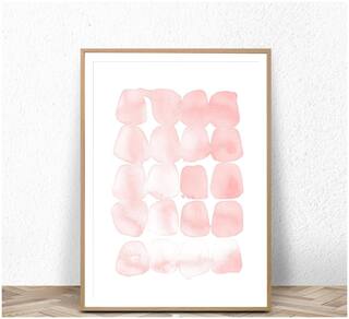 Buy Abstract Watercolor Painting Blush Pink Wall Art Print Large