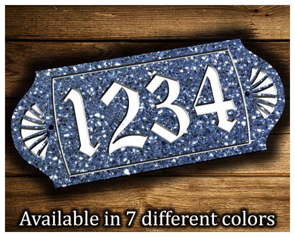 

Address Plaque 6 x14 Sea Shell Street Address Sign Outdoor House Number Plaque