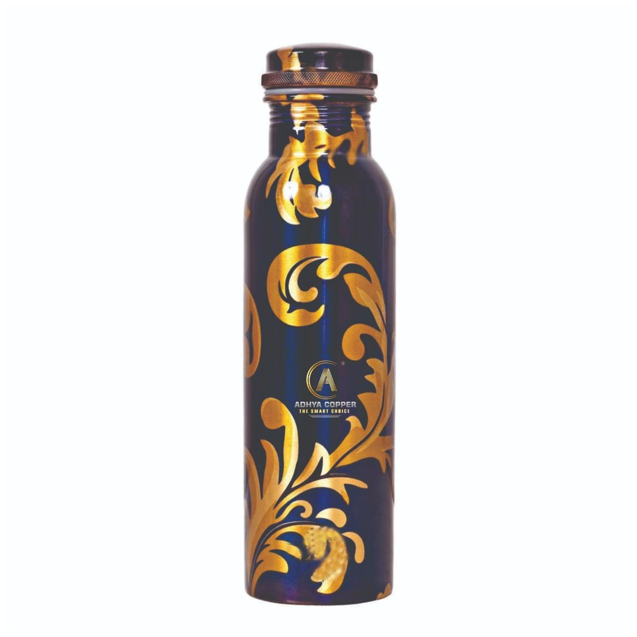 

ADHYA COPPER Copper Blue Water Bottle ( 1000 ml Set of 1 )