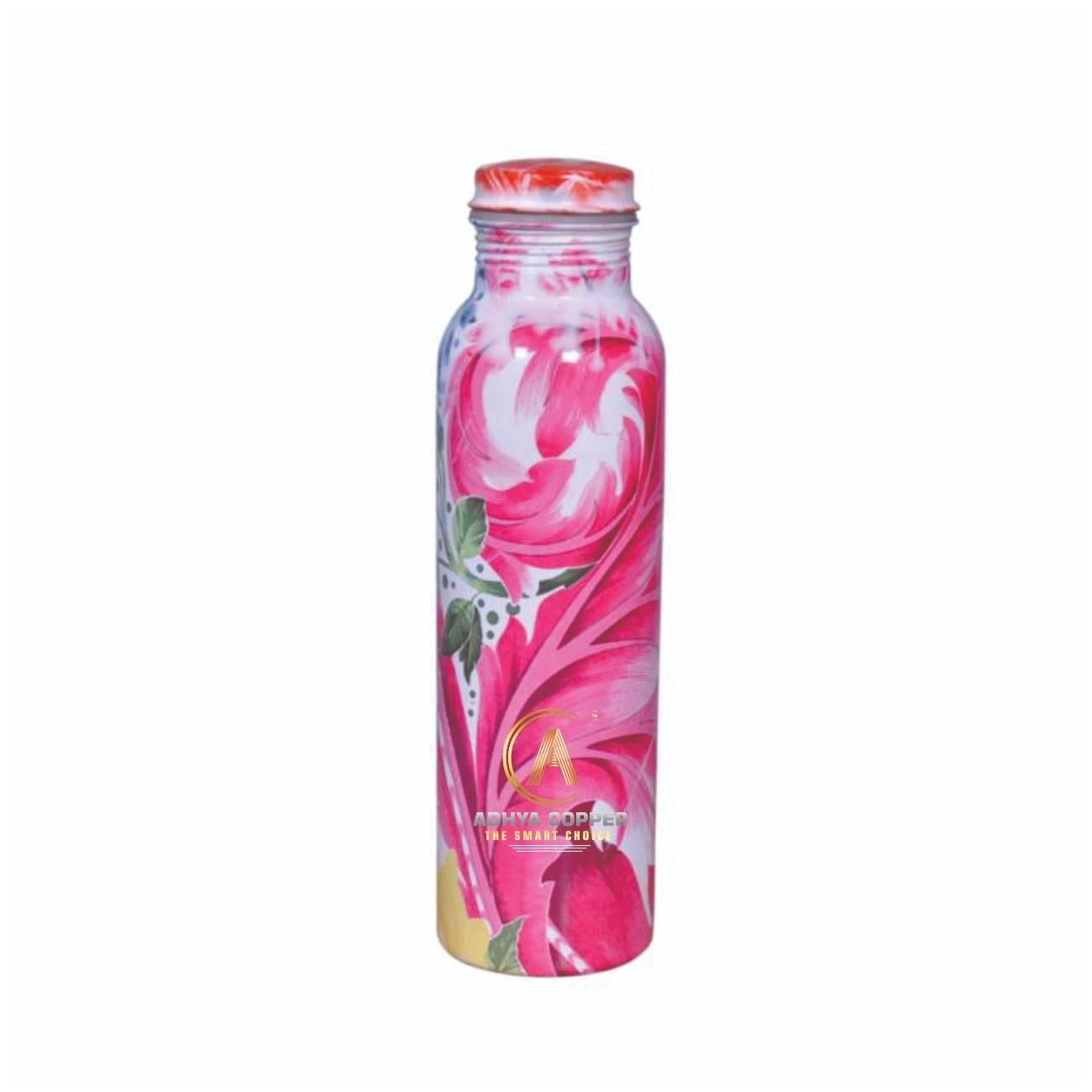 

ADHYA COPPER Copper Pink Water Bottle ( 1000 ml Set of 1 )