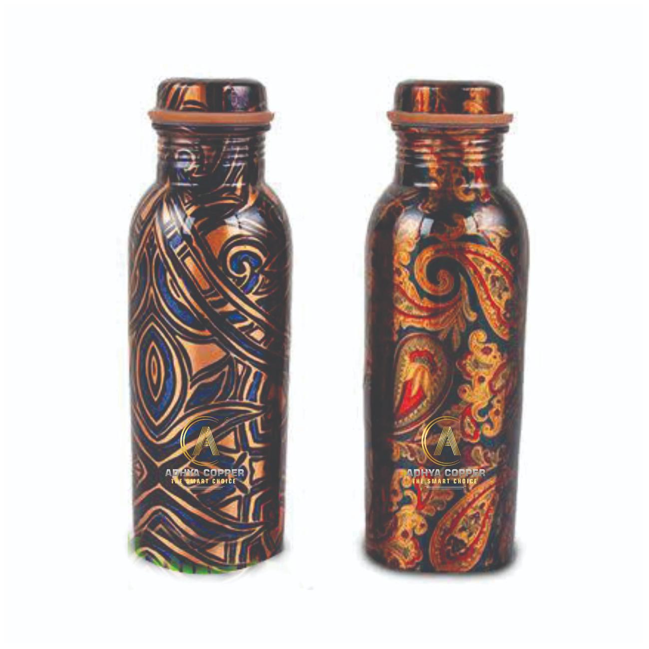

ADHYA COPPER Copper Multi Water Bottle ( 1000 ml Set of 2 )