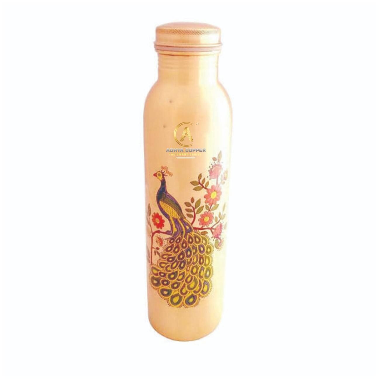 

ADHYA COPPER Copper Yellow Water Bottle ( 1000 ml Set of 1 )