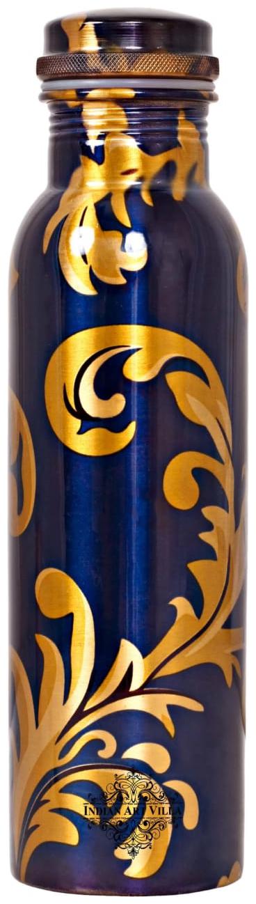 

ADHYA COPPER Copper Blue Water Bottle ( 1000 ml Set of 1 )