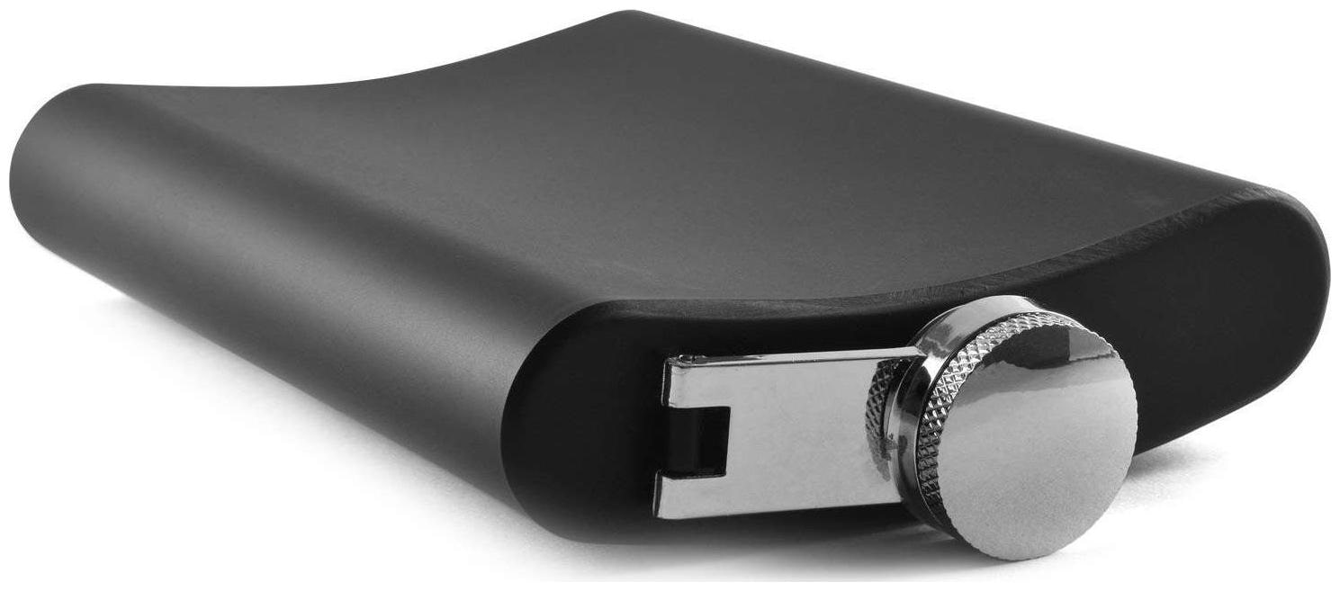 

Admiral s Black Stainless Steel Hip Flask - 230 ml