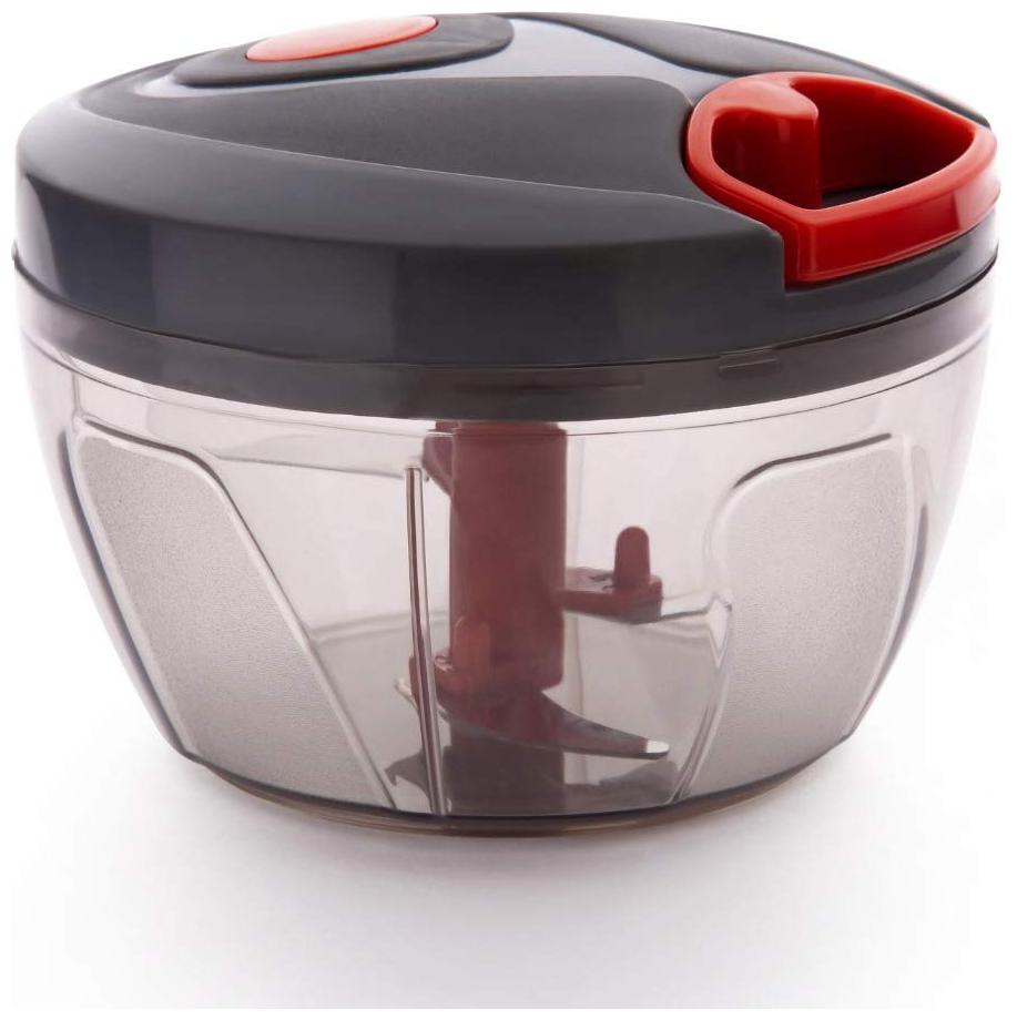 

Aerial Kitchenware Plastic Handy Dori Chopper with 3 Blades Quick Chopper Red 450ML