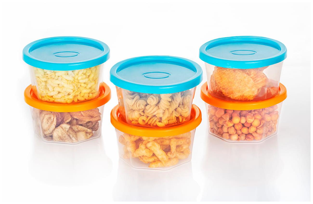

Aerial Kitchenware 200 ml Assorted Plastic Container Set - Set of 6
