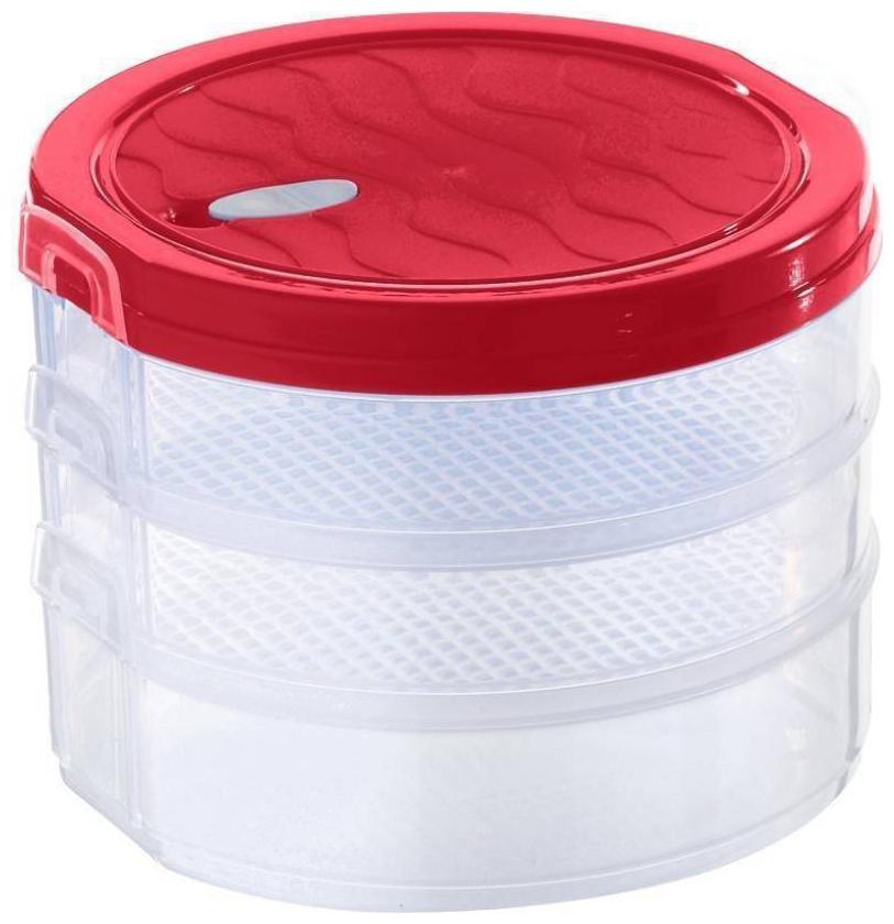 

Air-Tight Sprout Maker 3 Containers - 1000 ml Plastic (Red)