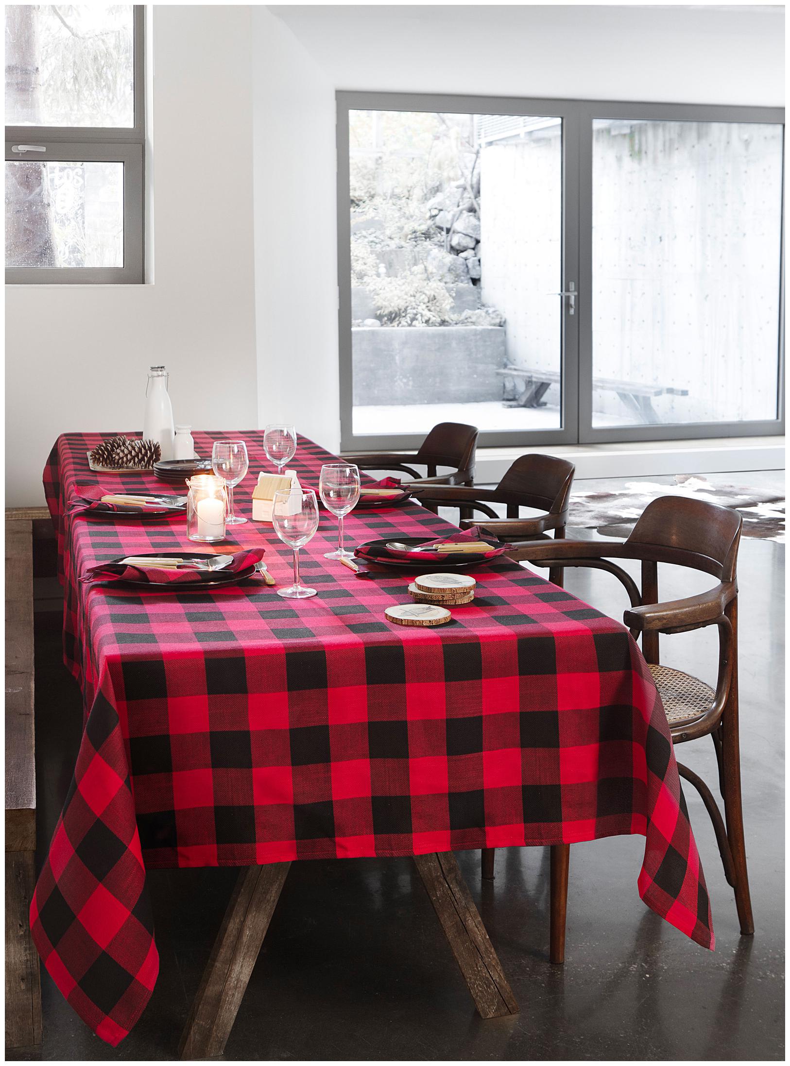 

Airwill Branded 100 Cotton Christmas Color Handloom Checks Weaved Designed Table Cloth 60x90 inch for Big Size Rectangle Table Cloth