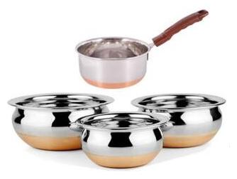 

Ajeet Copper Bottom Handi And Tea Pan