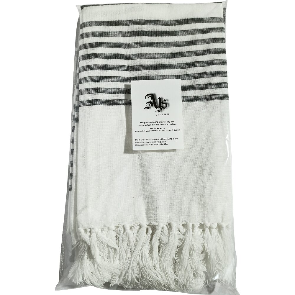 

AJS LIVING 300 GSM Cotton terry Bath Towel ( 1 Piece White )